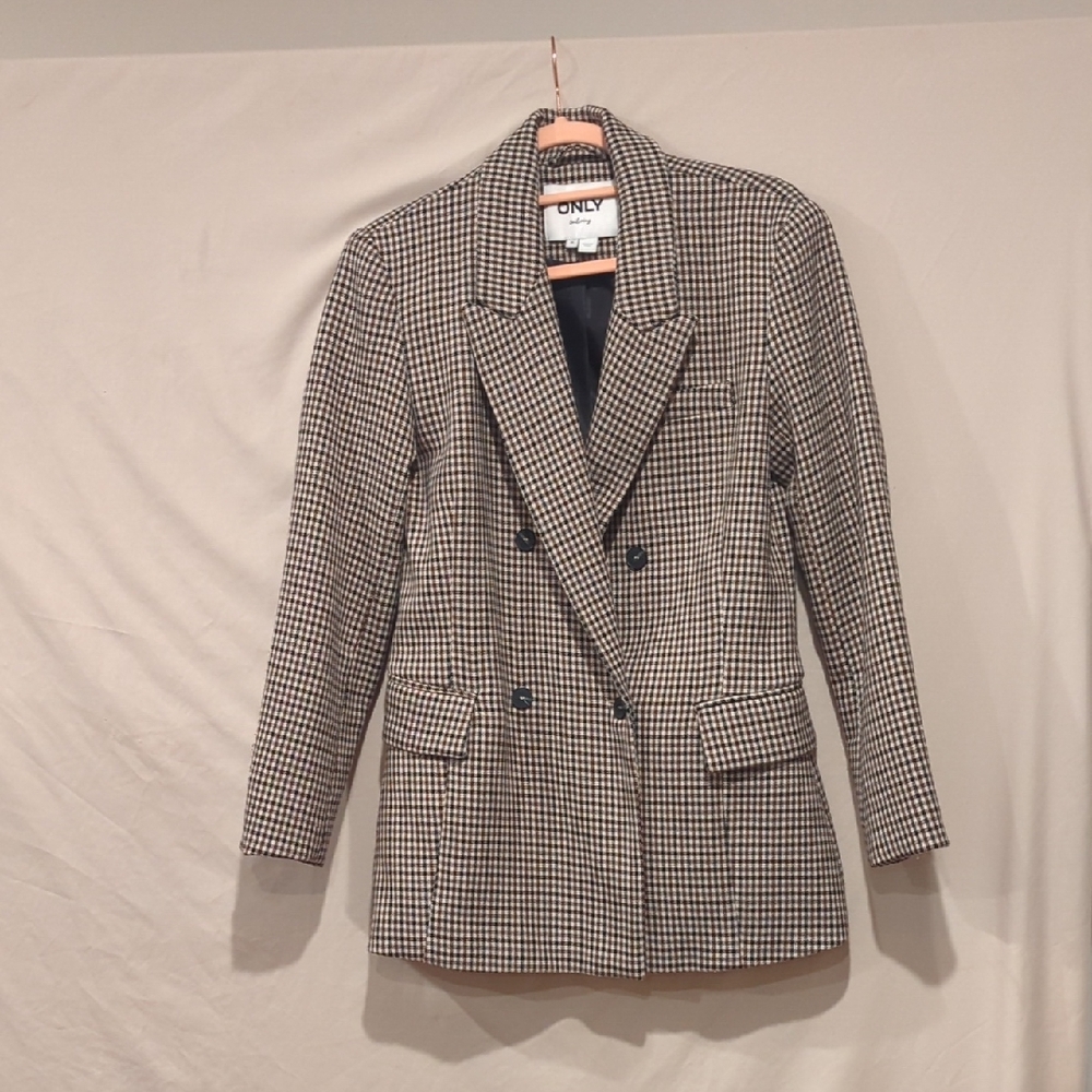 ONLY Women's Checkered, Lined, Multicolor Blazer